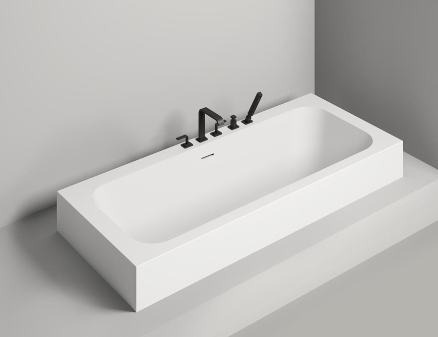 Ванна из искусственного камня Salini Orlanda Axis Kit 190x80 103321M белая матовая встраиваемая Ванна из искусственного камня Salini Orlanda Axis Kit 190x80 103321M белая матовая встраиваемая