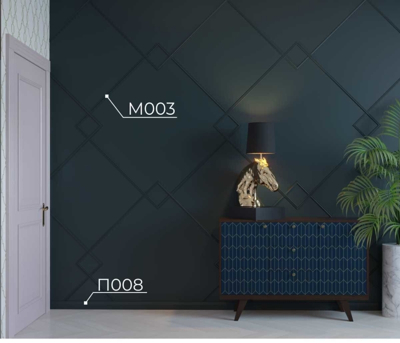 Молдинг Cosca Decor MX003, 19х8x2000 мм, Экополимер Молдинг Cosca Decor MX003, 19х8x2000 мм, Экополимер