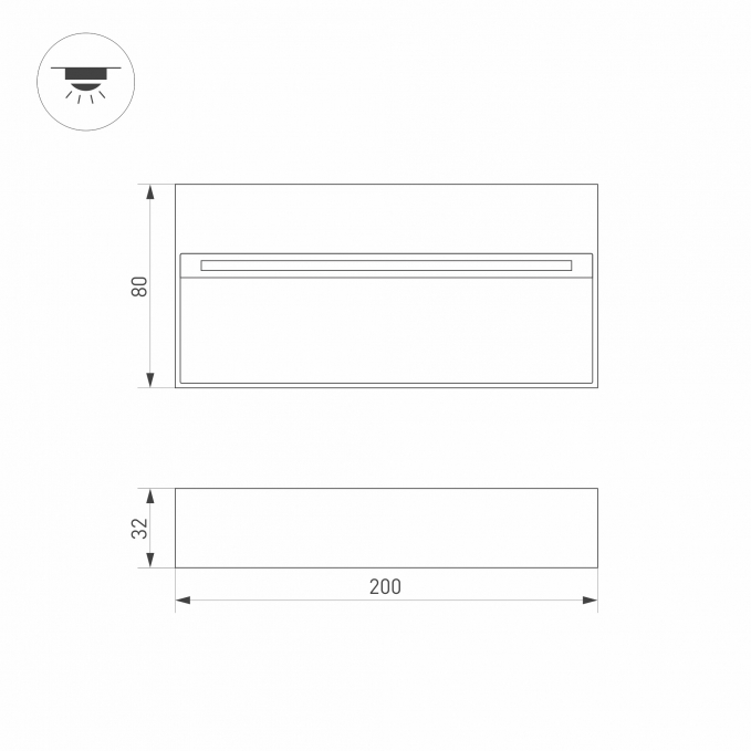 Светильник LGD-TRACE-S200x80-8W Warm3000 (GR, 65 deg, 230V), Arlight, 029961, изображение 4
