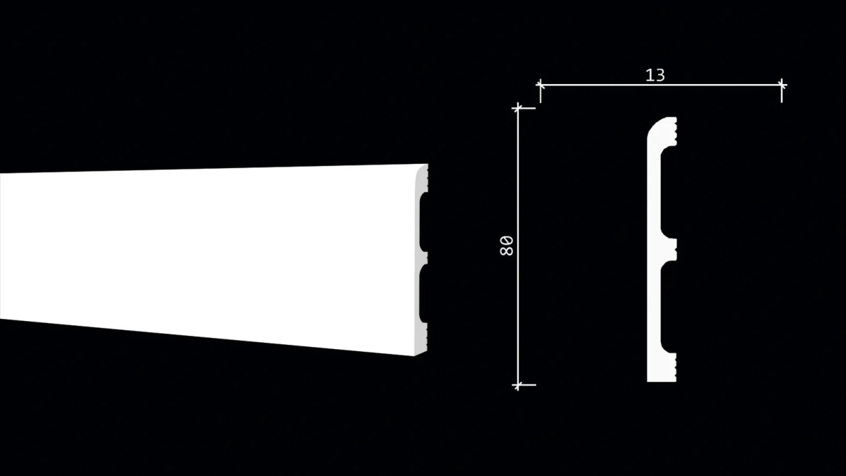 Гибкий плинтус Decor-Dizayn DD706F, 80x13x2000 мм Гибкий плинтус Decor-Dizayn DD706F, 80x13x2000 мм