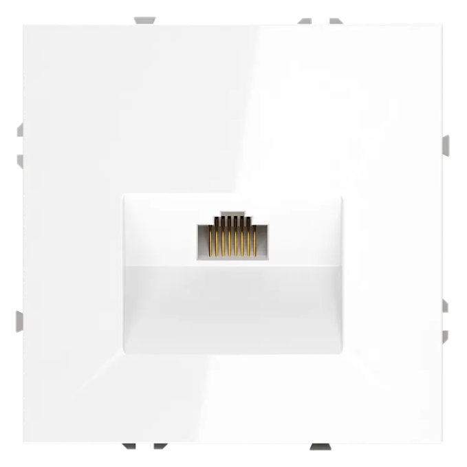 Розетка компьютерная встраиваемая VOLTUM S70 RJ45 кат.6, (белый глянцевый), Voltum, VLS060101 Розетка компьютерная встраиваемая VOLTUM S70 RJ45 кат.6, (белый глянцевый), Voltum, VLS060101