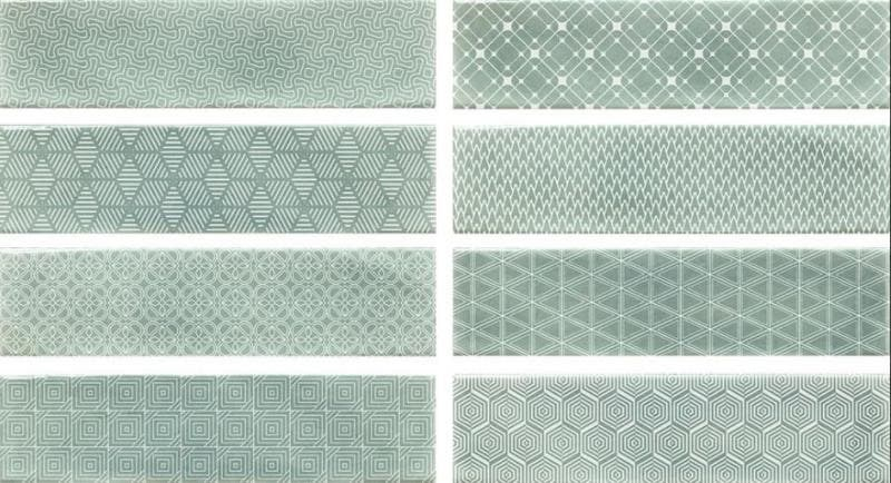 Настенная плитка Cifre Opal Decor Turquoise 7.5x30 (кабанчик) Настенная плитка Cifre Opal Decor Turquoise 7.5x30 (кабанчик)
