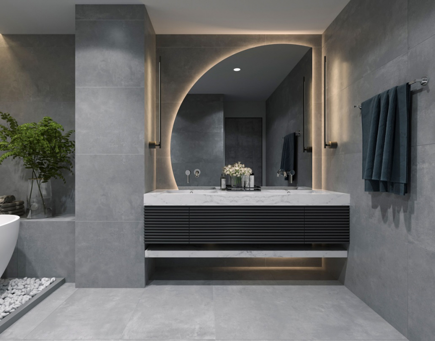 Керамогранит Buono Ceramica Beton Grey Mat 60x120, B4482M Керамогранит Buono Ceramica Beton Grey Mat 60x120, B4482M