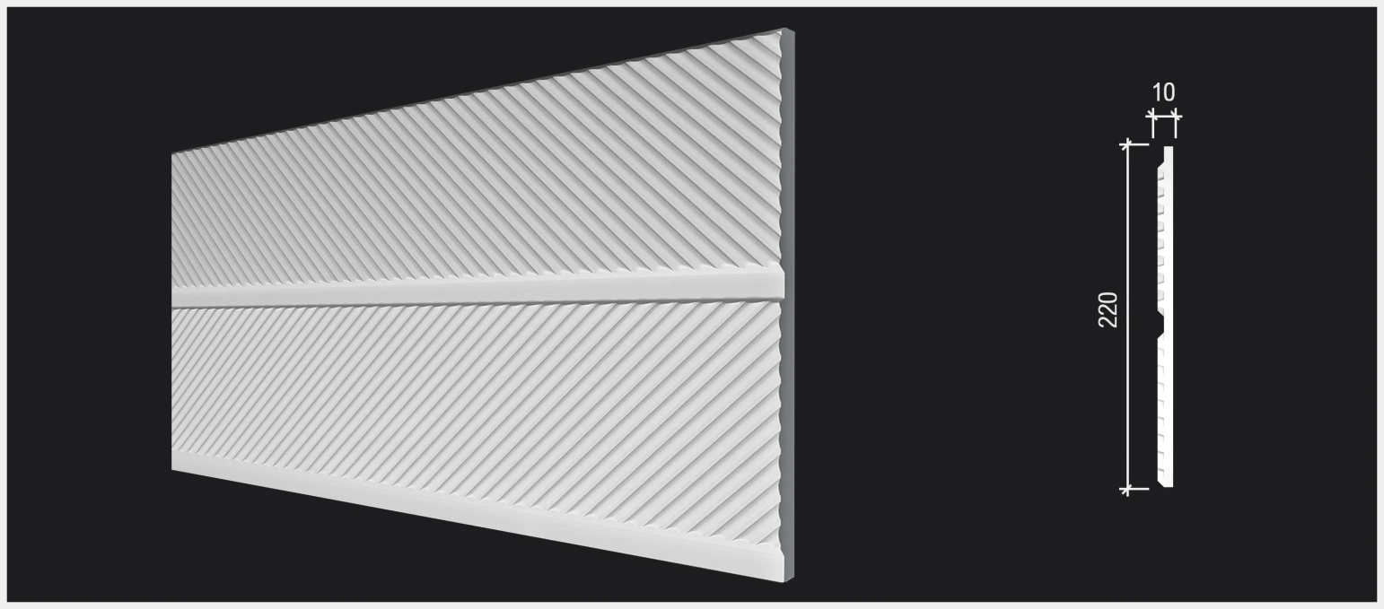 Стеновая панель Decor-Dizayn DD920(3m), 220x10x3000 мм