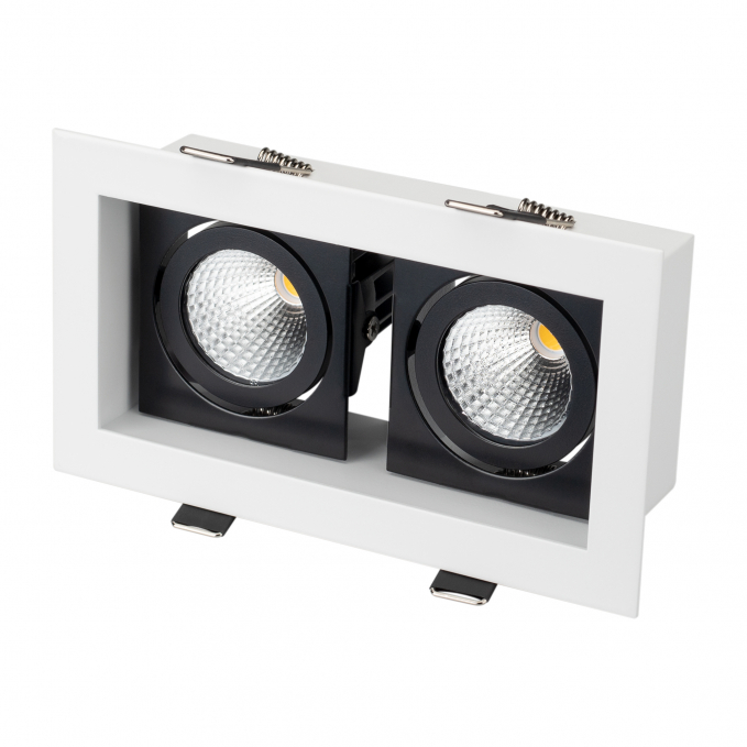 Светильник CL-KARDAN-S180x102-2x9W Day (WH-BK, 38 deg), Arlight, 024129, изображение 1 Светильник CL-KARDAN-S180x102-2x9W Day (WH-BK, 38 deg), Arlight, 024129, изображение 1