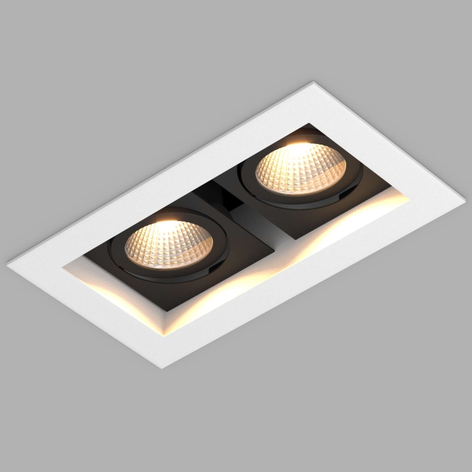 Светильник CL-KARDAN-S180x102-2x9W Day (WH-BK, 38 deg), Arlight, 024129, изображение 2 Светильник CL-KARDAN-S180x102-2x9W Day (WH-BK, 38 deg), Arlight, 024129, изображение 2