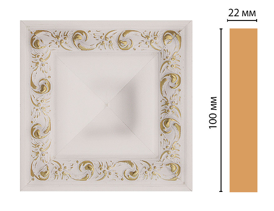 Вставка цветная Decomaster D207-54, 100x100x22 мм Вставка цветная Decomaster D207-54, 100x100x22 мм