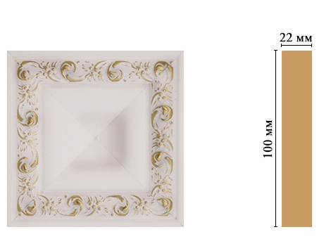 Вставка цветная Decomaster D207-54, 100x100x22 мм Вставка цветная Decomaster D207-54, 100x100x22 мм