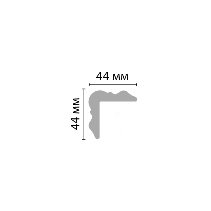 Молдинг гладкий Decomaster DP-333, 44x44x2400 мм