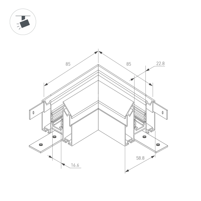 Коннектор угловой MAG-ORIENT-CON-2653-STR-G-L90 (BK), Arlight, 054168(1), изображение 2 Коннектор угловой MAG-ORIENT-CON-2653-STR-G-L90 (BK), Arlight, 054168(1), изображение 2