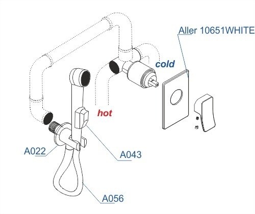 Гигиенический душ WasserKRAFT A010656W Гигиенический душ WasserKRAFT A010656W