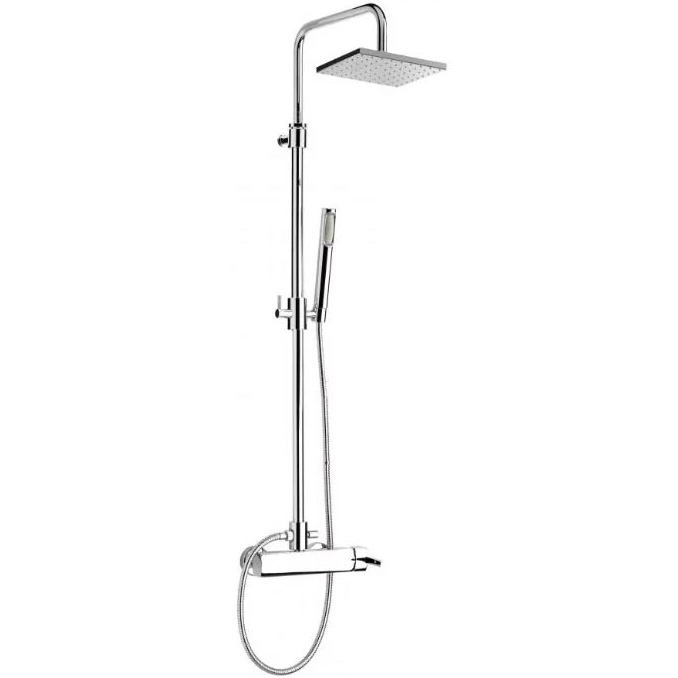 Душевая стойка со смесителем Webert Azeta AZ870110015PVC хром глянцевая