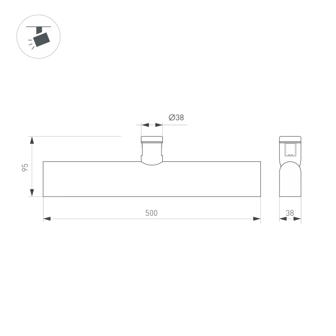 Светильник ART-APRIORI-FLAT-L500-15W Day4000 (BK, 120 deg, 48V), Arlight, 039399, изображение 4 Светильник ART-APRIORI-FLAT-L500-15W Day4000 (BK, 120 deg, 48V), Arlight, 039399, изображение 4