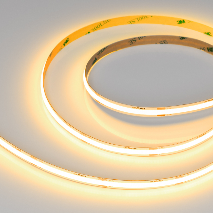 Светодиодная лента COB-X480-8mm 24V Gold (8 W/m, IP20, 5m), Arlight, 047746, изображение 1 Светодиодная лента COB-X480-8mm 24V Gold (8 W/m, IP20, 5m), Arlight, 047746, изображение 1