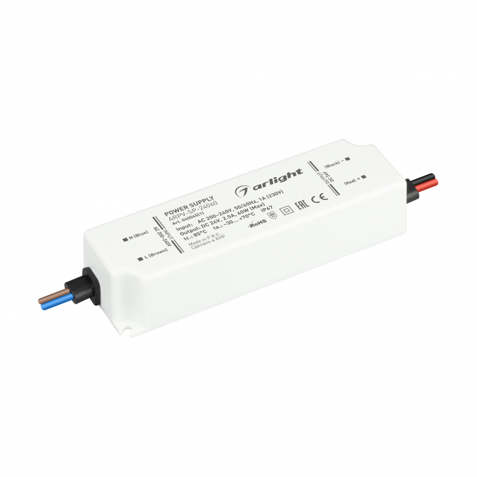 Блок питания ARPV-SP-24060 (24V, 2.5A, 60W), Arlight, 040045(1), изображение 1 Блок питания ARPV-SP-24060 (24V, 2.5A, 60W), Arlight, 040045(1), изображение 1