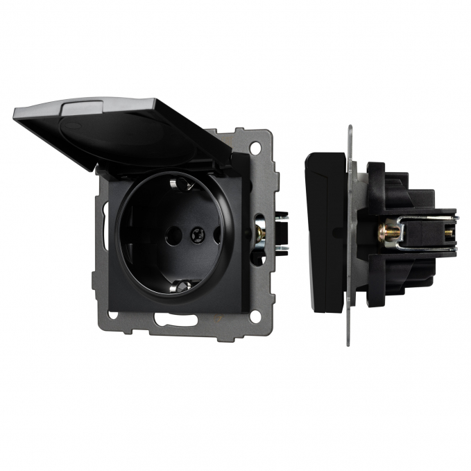 Механизм розетки влагозащищённый SCT-MCP-PL-BK-V (250V, 16A), Arlight, 049835, изображение 1 Механизм розетки влагозащищённый SCT-MCP-PL-BK-V (250V, 16A), Arlight, 049835, изображение 1
