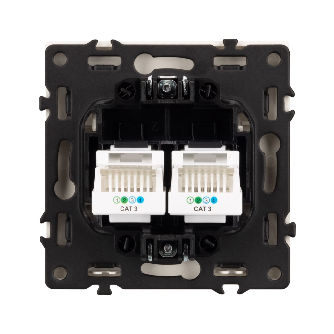 Механизм сдвоенной телефонной розетки SCT-NOBE-MTL2-SFPL-CA (RJ-11, 4C), Arlight, 061889, изображение 4 Механизм сдвоенной телефонной розетки SCT-NOBE-MTL2-SFPL-CA (RJ-11, 4C), Arlight, 061889, изображение 4