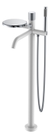 Смеситель напольный Boheme Stick 129-WCR.2 белый