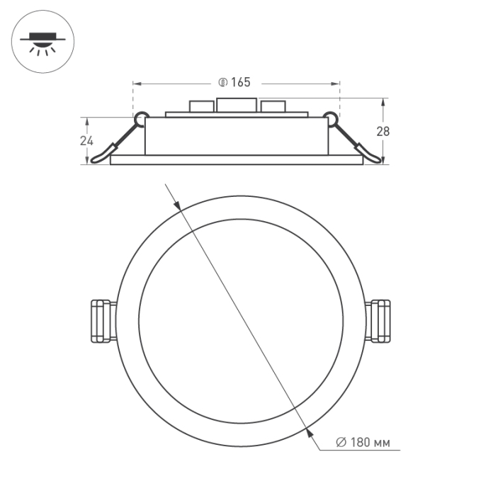 Светильник DL-BL180-18W Day White, Arlight, 021440 Светильник DL-BL180-18W Day White, Arlight, 021440