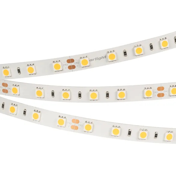 Светодиодная лента RT 2-5000 24V Warm2700 2x (5060, 300 LED, LUX), Arlight, 008828(B), изображение 1 Светодиодная лента RT 2-5000 24V Warm2700 2x (5060, 300 LED, LUX), Arlight, 008828(B), изображение 1