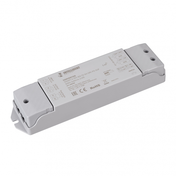INTELLIGENT ARLIGHT Конвертер SMART-0-10V-302-72-SH-DRI-PD-SUF (230V, 2x20mA, 2.4G), Arlight, 038155, изображение 1 INTELLIGENT ARLIGHT Конвертер SMART-0-10V-302-72-SH-DRI-PD-SUF (230V, 2x20mA, 2.4G), Arlight, 038155, изображение 1