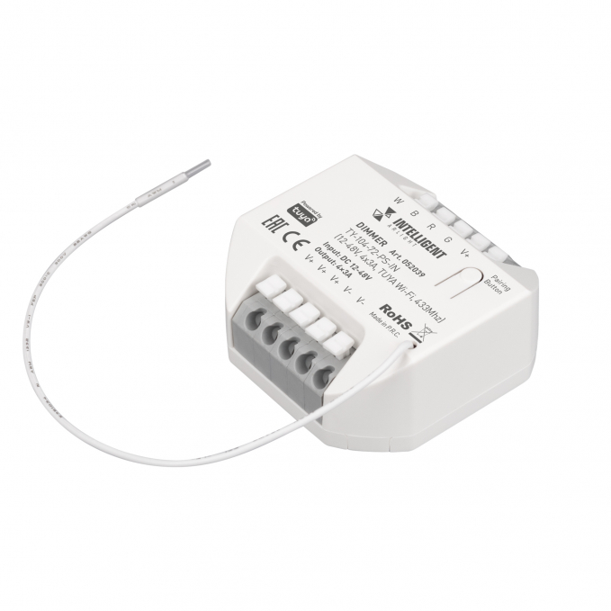 INTELLIGENT ARLIGHT Диммер TY-104-72-PS-IN (12-48V, 4x3A, TUYA Wi-Fi, 433Mhz), Arlight, 052039, изображение 1 INTELLIGENT ARLIGHT Диммер TY-104-72-PS-IN (12-48V, 4x3A, TUYA Wi-Fi, 433Mhz), Arlight, 052039, изображение 1