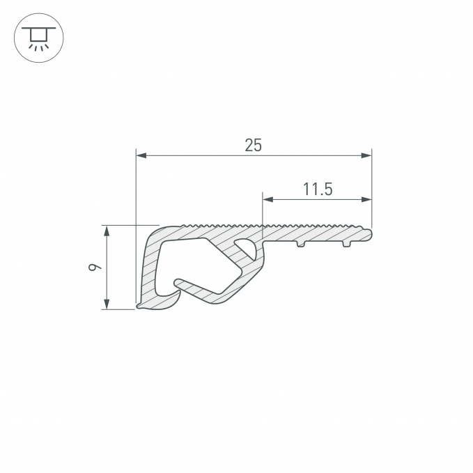 Профиль STRETCH-CEIL-TEXTILE-2600, Arlight, 039517, изображение 2 Профиль STRETCH-CEIL-TEXTILE-2600, Arlight, 039517, изображение 2