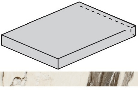 Ступень Italon Avantgarde Calacatta Warm угловая левая 33x160, 620070002803 Ступень Italon Avantgarde Calacatta Warm угловая левая 33x160, 620070002803
