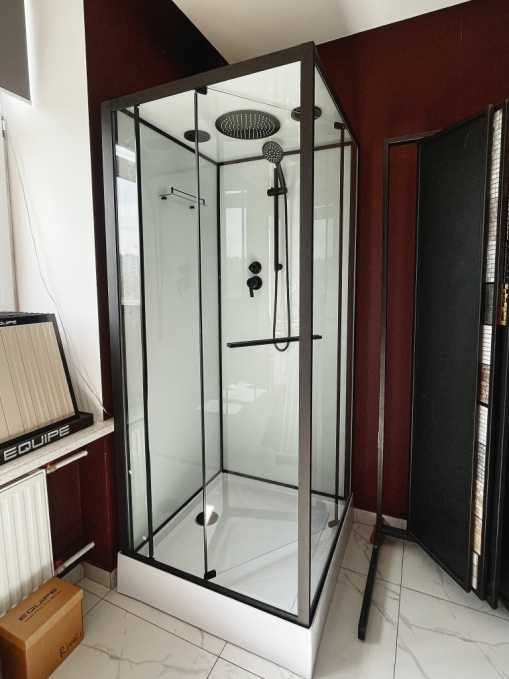 Душевая кабина Sapbox 100x100 SB9091-100-02-WTR-BL профиль черный, стекло прозрачное Душевая кабина Sapbox 100x100 SB9091-100-02-WTR-BL профиль черный, стекло прозрачное