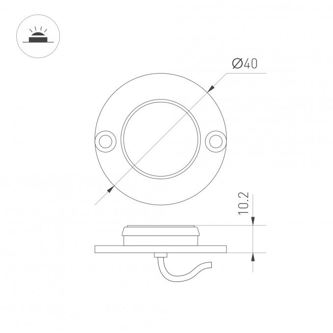 Светильник ART-DECK-LAMP-R40-1W Warm2700 (SL, 120 deg, 24V), Arlight, 051799, изображение 2 Светильник ART-DECK-LAMP-R40-1W Warm2700 (SL, 120 deg, 24V), Arlight, 051799, изображение 2