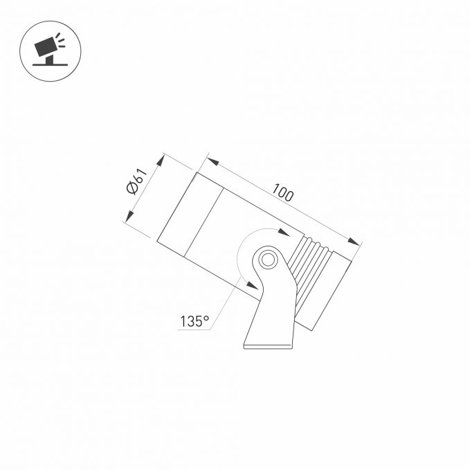 Светильник ALT-RAY-R61-15W Warm3000 (DG, 25 deg, 230V), Arlight, 032557, изображение 3 Светильник ALT-RAY-R61-15W Warm3000 (DG, 25 deg, 230V), Arlight, 032557, изображение 3