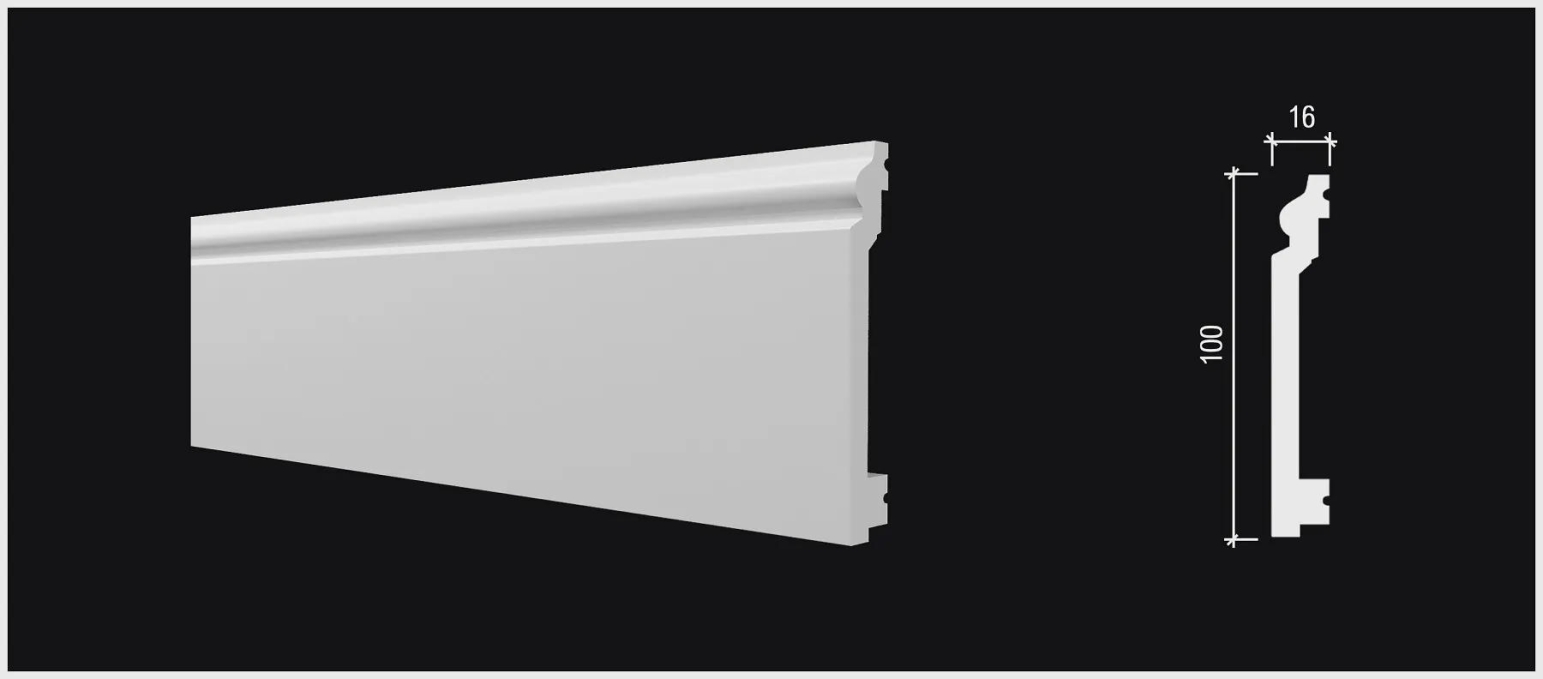 Гибкий плинтус Decor-Dizayn DD701-E, 100x16x2000 мм Гибкий плинтус Decor-Dizayn DD701-E, 100x16x2000 мм