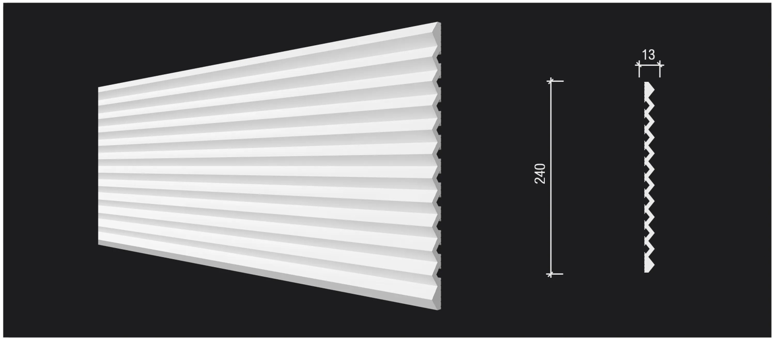 Стеновая панель Decor-Dizayn DD912(2.8m), 240x13x2800 мм Стеновая панель Decor-Dizayn DD912(2.8m), 240x13x2800 мм