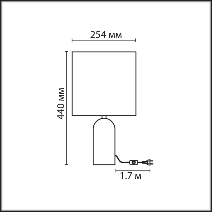 Настольная лампа Е27 1*60W 220V AKIVI MODERNI LN26 474 LUMION 8149/1T, схема товара