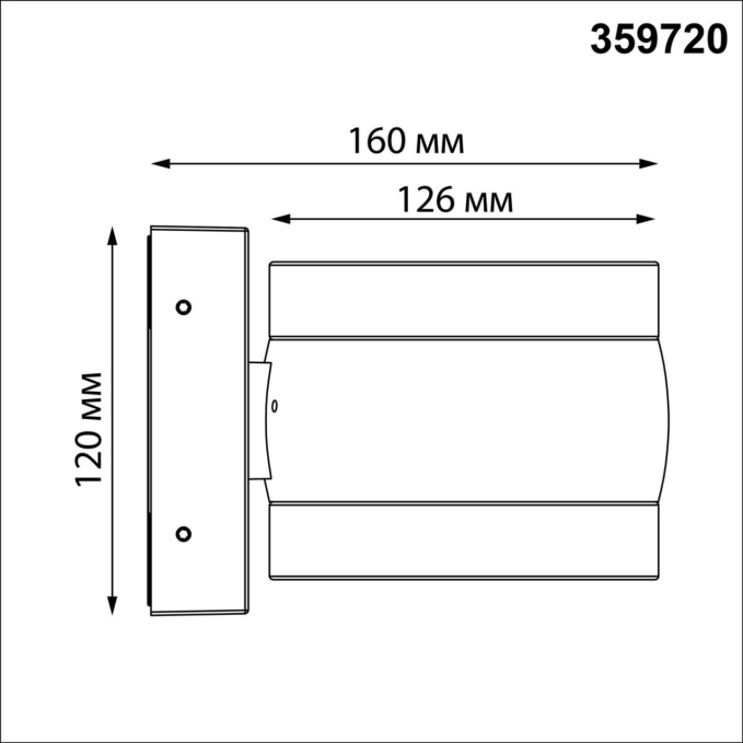 Светильник ландшафтный с переключателем цв. температуры IP65 LED 16W 100-240V 2700К/3200К/4000К ESTIMA STREET NT25 716 NOVOTECH 359720, схема товара Светильник ландшафтный с переключателем цв. температуры IP65 LED 16W 100-240V 2700К/3200К/4000К ESTIMA STREET NT25 716 NOVOTECH 359720, схема товара