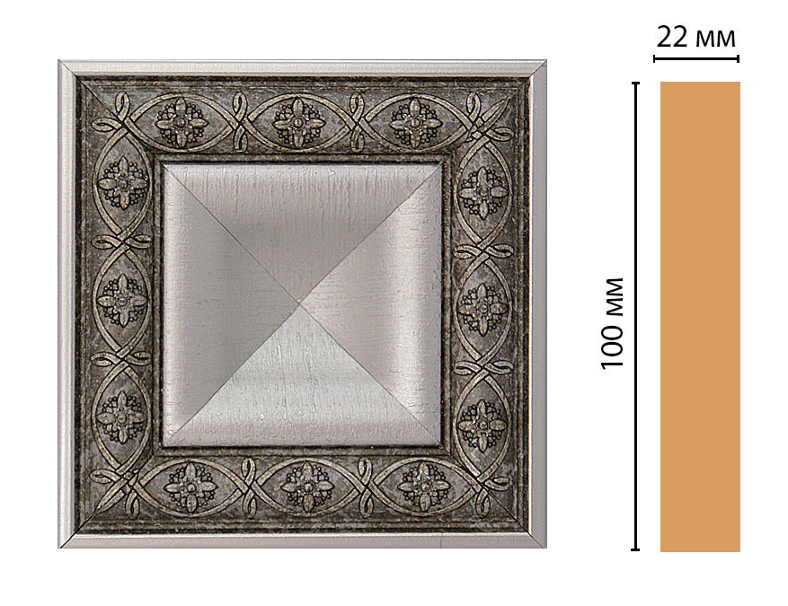 Вставка цветная Decomaster D207-55, 100x100x22 мм Вставка цветная Decomaster D207-55, 100x100x22 мм