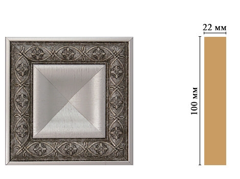 Вставка цветная Decomaster D207-55, 100x100x22 мм Вставка цветная Decomaster D207-55, 100x100x22 мм
