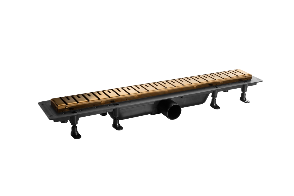 Душевой трап Plastbrno Design 2 SZH8750 75 см матовое золото