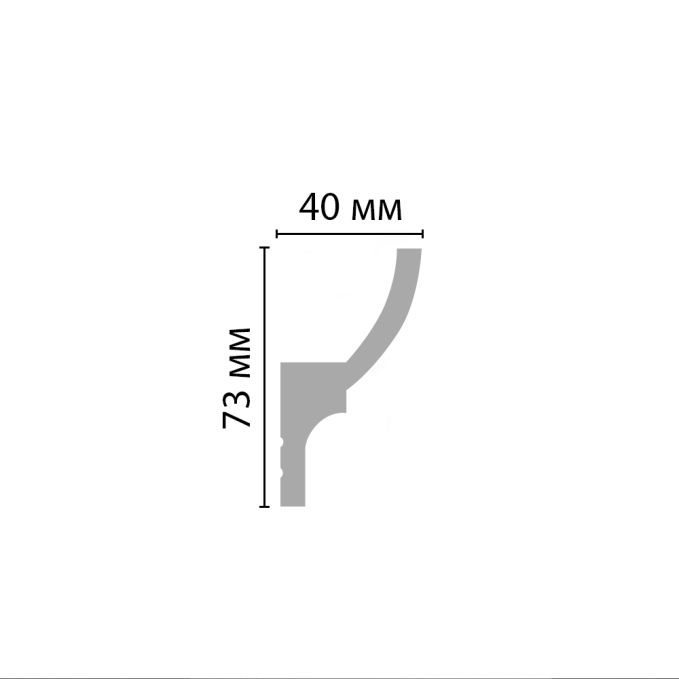 Карниз, плинтус потолочный под подсветку Decomaster D501 ДМ, 73x40x2000 мм Карниз, плинтус потолочный под подсветку Decomaster D501 ДМ, 73x40x2000 мм