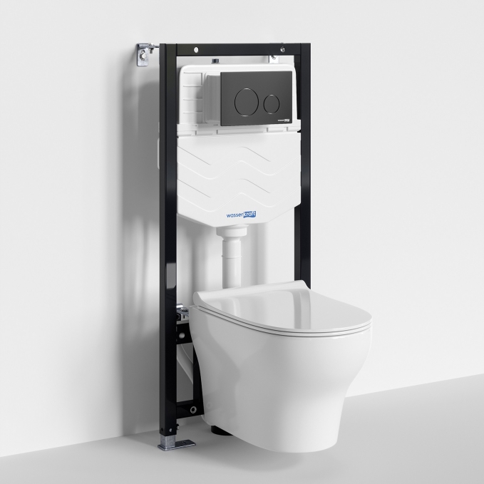 Система инсталляции с унитазом WasserKRAFT Aller 10TLT.010.ME.MB02.H001 Система инсталляции с унитазом WasserKRAFT Aller 10TLT.010.ME.MB02.H001