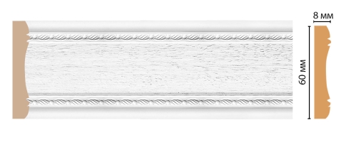 Молдинг Decomaster 185-16, 60x8x2400 мм