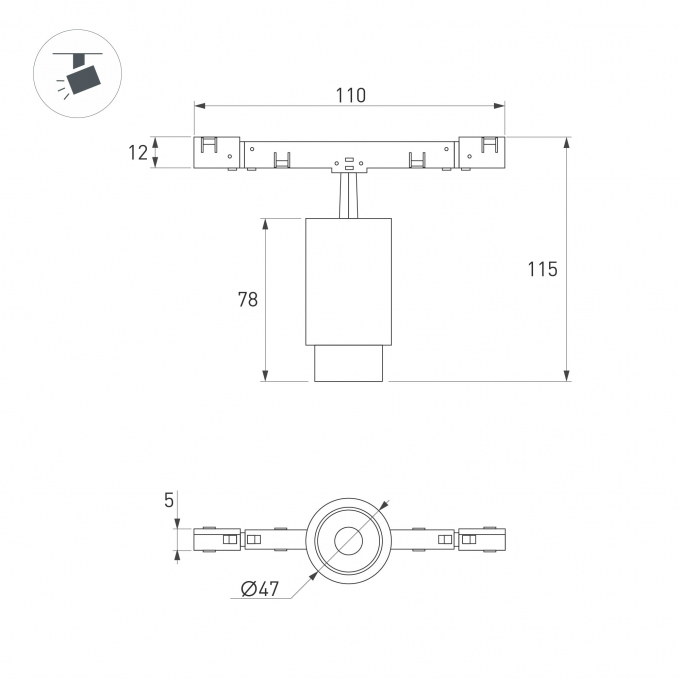 Светильник MAG-MICROCOSM-SPOT-ZOOM-R47-9W Warm3000 (WH, 15-55 deg, 24V), Arlight, 051807, изображение 2 Светильник MAG-MICROCOSM-SPOT-ZOOM-R47-9W Warm3000 (WH, 15-55 deg, 24V), Arlight, 051807, изображение 2