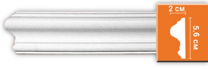 Молдинг гладкий Decomaster 97620, 56x20x2400 мм