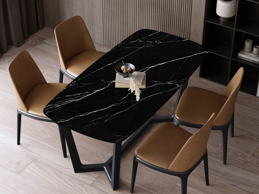 Керамический слэб StaroSlabs Polished Black Marquina 160x320 Керамический слэб StaroSlabs Polished Black Marquina 160x320