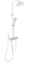 Душевая стойка со смесителем Wonzon & Woghand Muse Forte WW-B3580-MW белая матовая с термостатом и гигиеническим душем