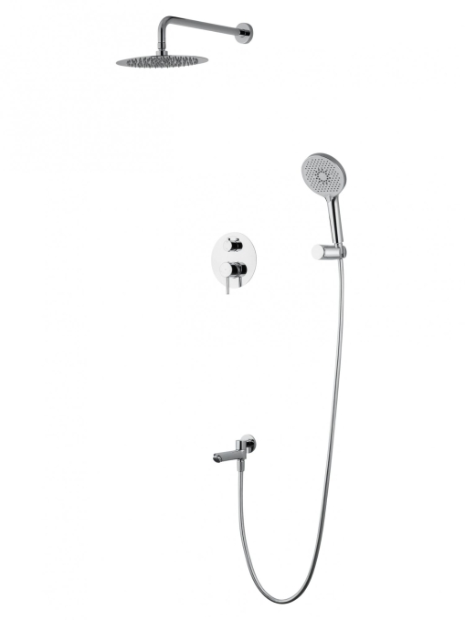 Душевой комплект Wonzon & Woghand Solo WW-939032-CR хром глянцевый встраиваемый Душевой комплект Wonzon & Woghand Solo WW-939032-CR хром глянцевый встраиваемый