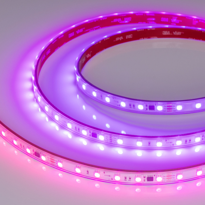 Светодиодная лента герметичная SPI-PFS-B60-12mm 24V RGB-PX6-BPT (12 W/m, IP68, 5060, 5m), Arlight, 039602, изображение 1