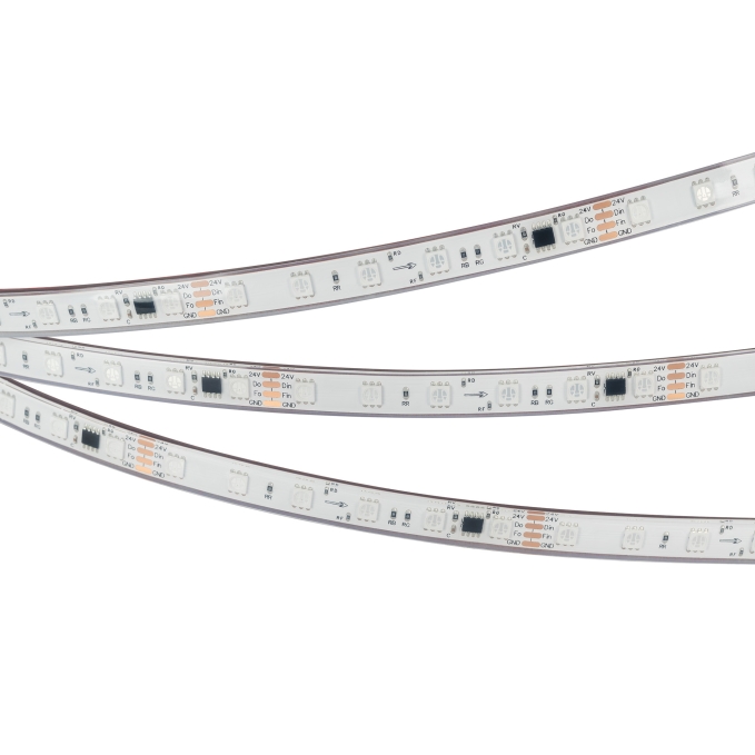 Светодиодная лента герметичная SPI-PFS-B60-12mm 24V RGB-PX6-BPT (12 W/m, IP68, 5060, 5m), Arlight, 039602, изображение 3