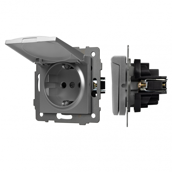 Механизм розетки влагозащищённый SCT-MCP-PL-GR-V (250V, 16A), Arlight, 049836, изображение 1 Механизм розетки влагозащищённый SCT-MCP-PL-GR-V (250V, 16A), Arlight, 049836, изображение 1