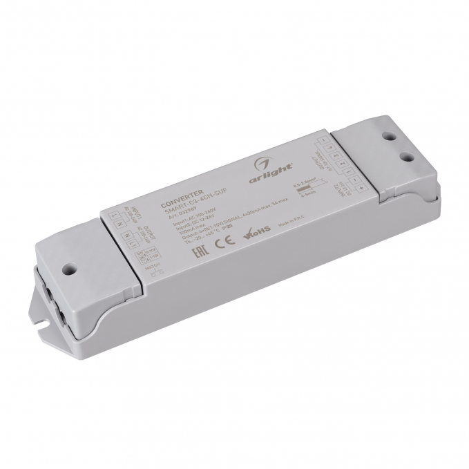 Конвертер SMART-C3-4CH-SUF (12-24V, RF-0/1-10V, 2.4G), Arlight, 032989, изображение 1 Конвертер SMART-C3-4CH-SUF (12-24V, RF-0/1-10V, 2.4G), Arlight, 032989, изображение 1